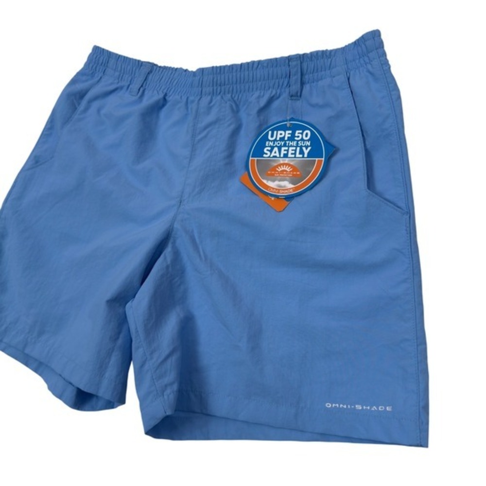 Columbia Boys NWT Backcast‎ Shorts Youth XL 18/20 Blue Nylon Swim Trunks UPF 50
